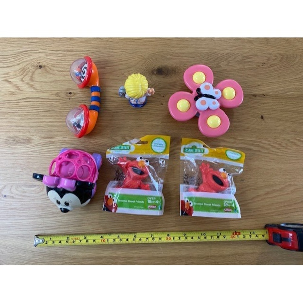 Fisher-Price Disney Sesame Street Toddler Toy Bundle Mixed Good Elmo Minnie Set